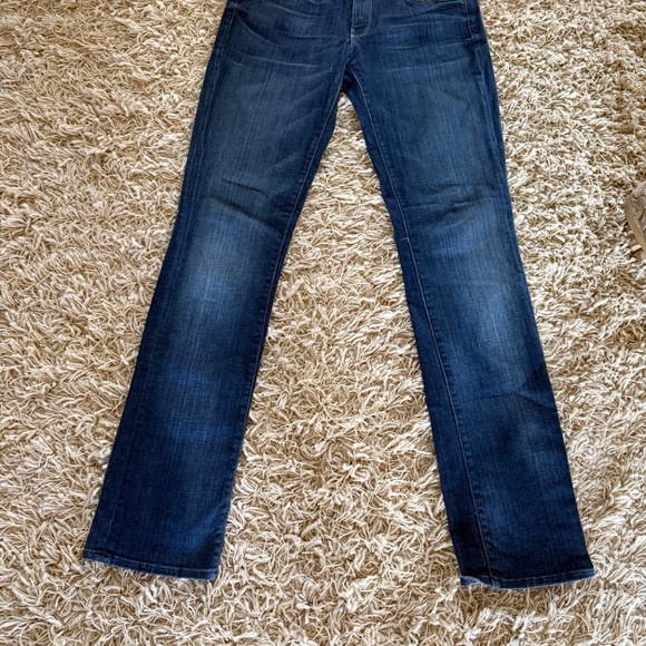 7 For All Mankind Womens Jeans 27 Straight Leg Blue Denim Graduated Wash - Picture 2 of 9